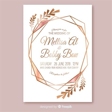 Rose Gold Invitation Template